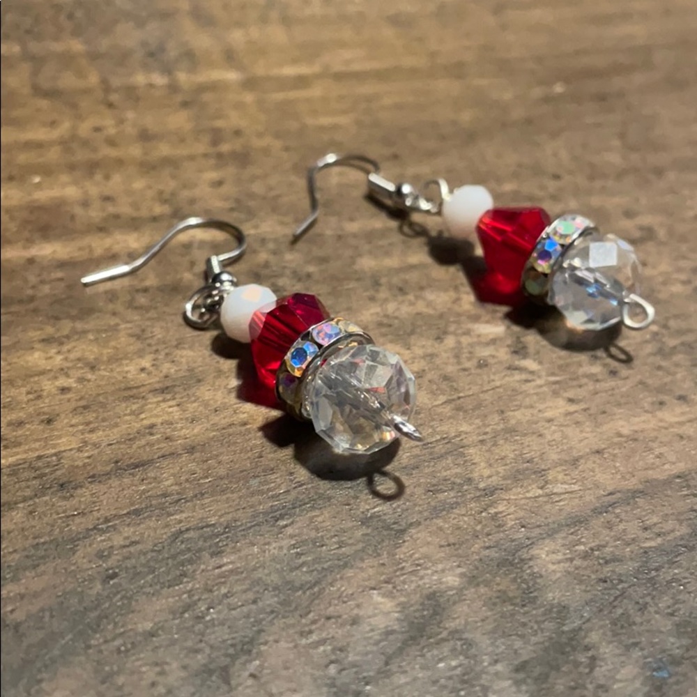 Homemade Earrings (Santa design 2)